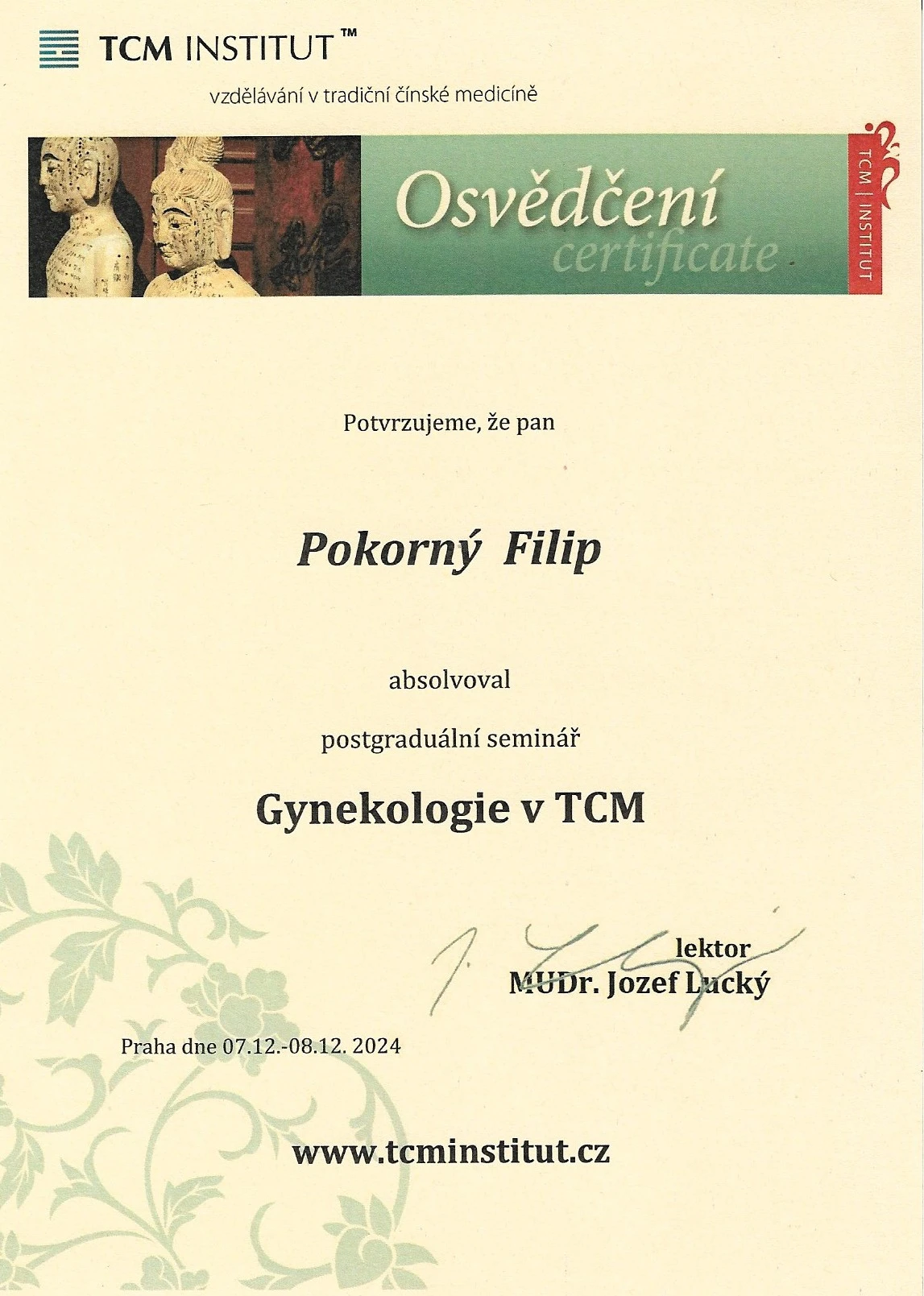 Gynekologie v TCM — TCM Institut — postgraduální seminář